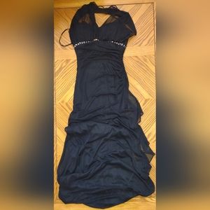 Cache chiffon black sparkle dress